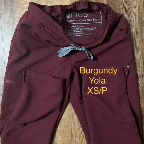FIGS - Burgandy - Yola - XS/P - Picture 1 of 6